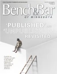A Primer on Changes Wrought in the Wake of Justice David Lillehaug's