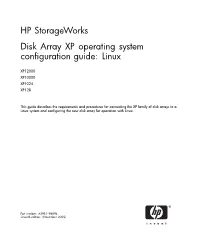 HP Storageworks Disk Array XP OS Configuration Guide: Linux