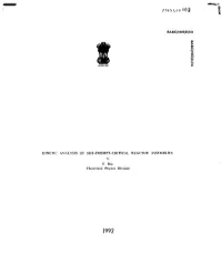 KINETIC ANALYSIS of SUB-PROMPT-CRITICAL REACTOR ASSEMBLIES Hy S Das Theoretical Physics Division