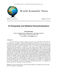 On Holography and Statistical Geometrodynamics
