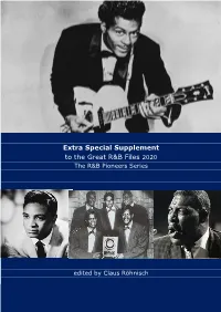 Extra Special Supplement to the Great R&B Files Includes Updated