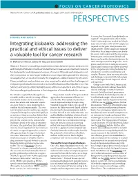 Integrating Biobanks: Addressing the Practical and Ethical Issues To