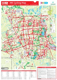 MK Cycling Map a Map of the Redways and Other Cycle Routes in Milton Keynes