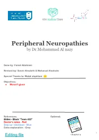 Peripheral Neuropathies by Dr.Mohammad Al Nazy