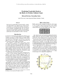 Predicting Unsolvable Deals in the Birds of a Feather Solitaire Game