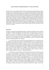 1 Spheres of Influence As Negotiated Hegemony