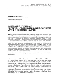 141 Fashion As the Other of Art. the Position Of