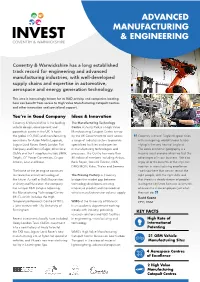 Advanced Manufacturing & Engineering