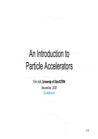 An Introduction to an Introduction to Particle Accelerators
