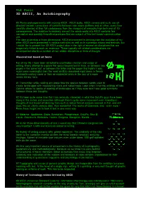 Contemporary ASCII