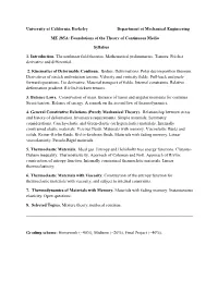 ME 285A: Foundations of the Theory of Continuous Media