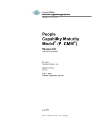 People Capability Maturity Model® (P–CMM®) Version 2.0 CMU/SEI-2001-MM-01