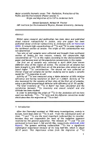 Radiation, Protection of the Public and the Environment (Poster Session 1) Origin and Migration of Cs-137 in Jordanian Soils