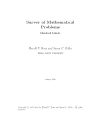 Survey of Mathematical Problems Student Guide