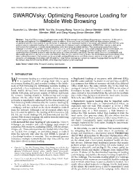 Swarovsky: Optimizing Resource Loading for Mobile Web Browsing