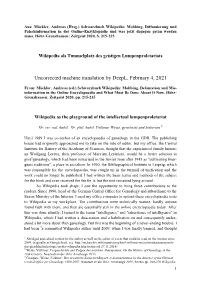Uncorrected Machine Translation by Deepl, February 4, 2021