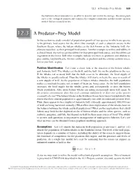 12.3 a Predator--Prey Model