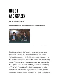 An Additional Lens – Bernardo Bertolucci in Conversation With