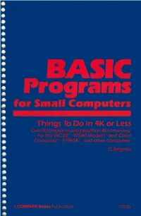 BASIC Programs for Small Computers.Pdf