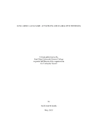 KING ABDULLAH's GAME: AUTOCRATS and GLOBALIZED INTERESTS a Thesis Submitted to the Kent State University Honors College In