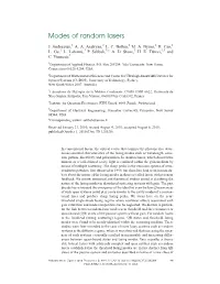 Modes of Random Lasers