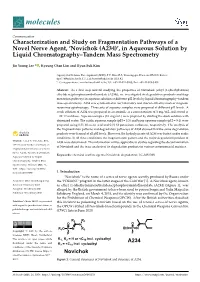 'Novichok (A234)', in Aqueous Solution by Liqui