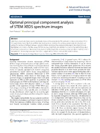 Optimal Principal Component Analysis of STEM XEDS Spectrum Images Pavel Potapov1,2* and Axel Lubk2