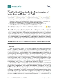 Plant-Mediated Enantioselective Transformation of Indan-1-One and Indan-1-Ol. Part 2
