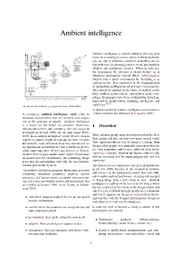 Ambient Intelligence
