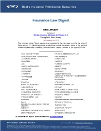 Digest of Insurance Laws