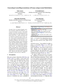 Generating Lexical Representations of Frames Using Lexical Substitution