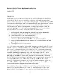 Lookout Point Watershed Analysis Update