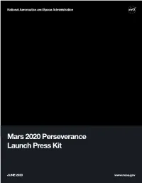 Mars 2020 Perseverance Launch Press Kit
