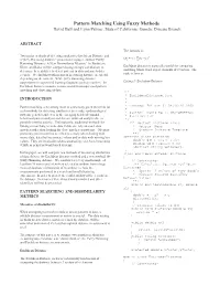 Pattern Matching Using Fuzzy Methods David Bell and Lynn Palmer, State of California: Genetic Disease Branch