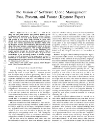 The Vision of Software Clone Management: Past, Present, and Future (Keynote Paper)