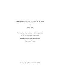 Thucydides on the Outbreak of War