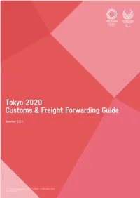 Tokyo 2020 Customs & Freight Forwarding Guide