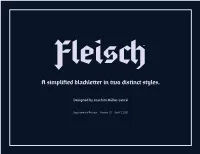 A Simplified Blackletter in Two Distinct Styles