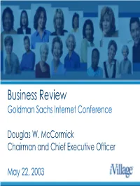Business Review Goldman Sachs Internet Conference