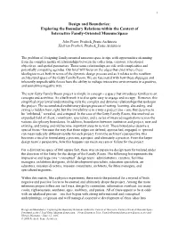 Design and Boundaries: Exploring the Boundary Relations Within the Context of Interactive Family-Oriented Museum Space