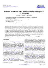 Elemental Abundances in the Remnant of the Ancient Eruption of CK Vulpeculae R