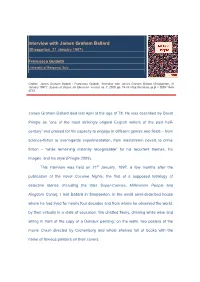 Interview with James Graham Ballard (Shepperton, 21 January 1997)