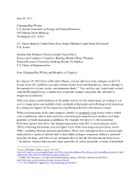 Letter to US Senator Ron Wyden from 85