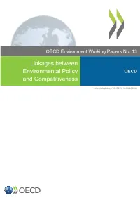 Linkages Between Environmental Policy and Competitiveness