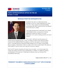 Message from the Representative President