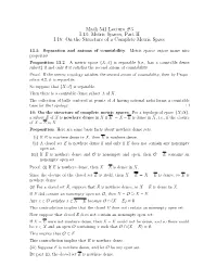 On the Structure of a Complete Metric Space