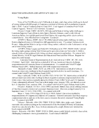 Selected Litigation and Advocacy 2021.3.18
