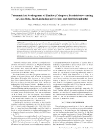 Taxonomic Key for the Genera of Elmidae (Coleoptera, Byrrhoidea) Occurring in Goiás State, Brazil, Including New Records and Distributional Notes