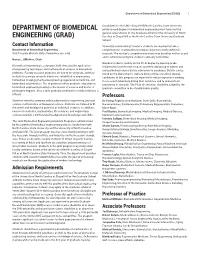 Department of Biomedical Engineering (GRAD) 1