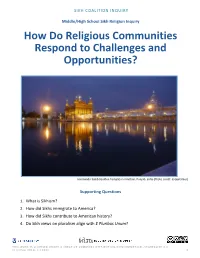 How Do Religious Communities Respond to Challenges and Opportunities?